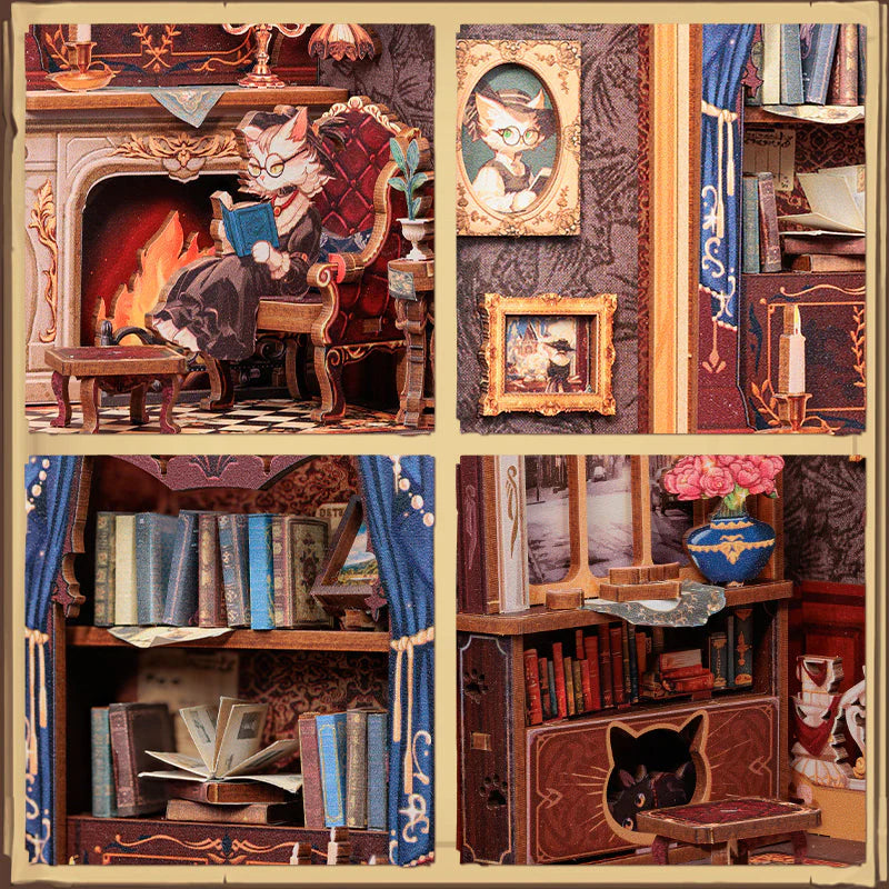 Estudio del Conde Gato 🐈⬛- Book Nook