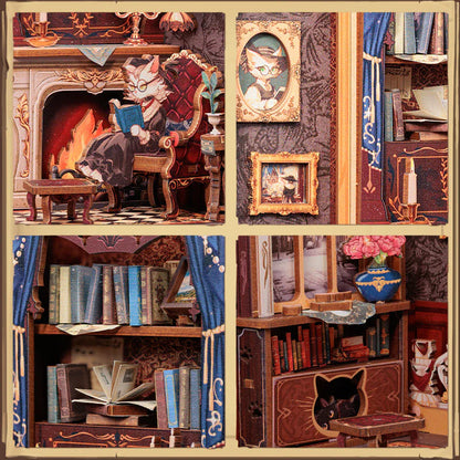 Estudio del Conde Gato 🐈‍⬛- Book Nook